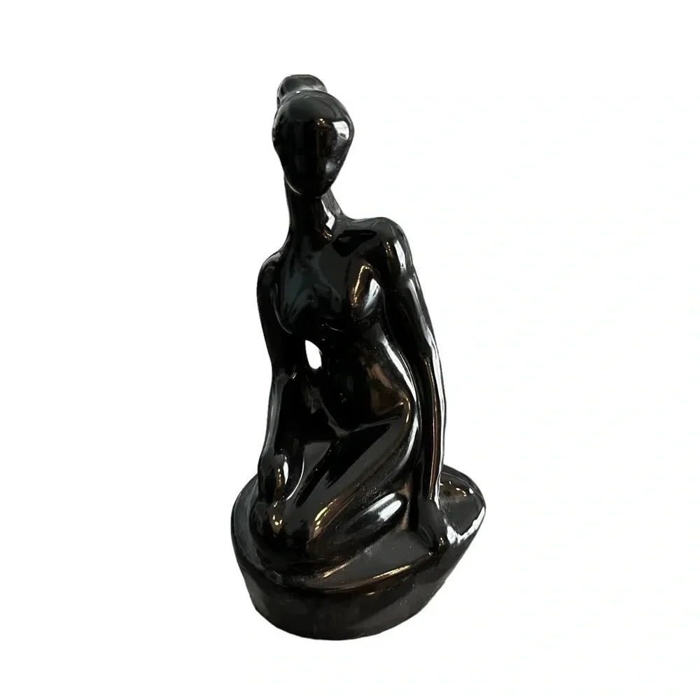 Vintage American Pottery Black Bather Figure MCM